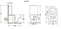 Унитаз Grossman GR-4448S (680*390*790) напольный из 2 мест с тонкой крышкой
