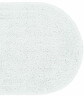 Batex Duo Cotton, двухсторонний овальный коврик из 100% хлопка c вырезом под унитаз, размер 60x55 см, цвет белый