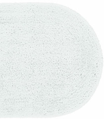 Batex Duo Cotton, двухсторонний овальный коврик из 100% хлопка c вырезом под унитаз, размер 60x55 см, цвет белый
