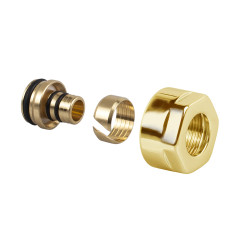 Фитинг SR Rubinetterie для многослойной трубы, ? 11,5/12-16 x 24/19, цвет золото