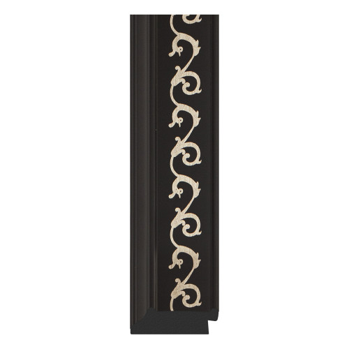 Зеркало настенное с фацетом EVOFORM в багетной раме чёрный ардеко, 75х105 см, BY 1195