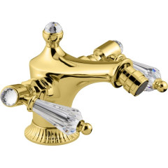 Emmevi The One, смеситель для биде. Прозрачные кристаллы Swarovski, цвет золото