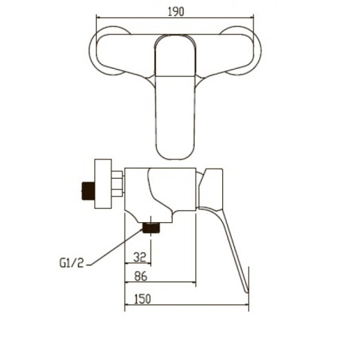 Смеситель для ванны с душем KAISER Sona (75077)