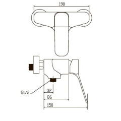Смеситель для ванны с душем KAISER Sona (75077)
