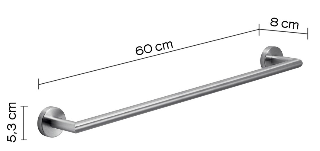 Gedy Project, полотенцедержатель, длина 60 см, цвет зачищенный хром