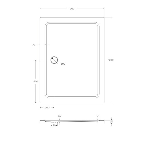 Каркас с ножками для SMC поддона CEZARES TRAY-M-AH-120/80-ML