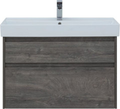 Тумба с раковиной Aquanet Nova Lite 90 дуб рошелье (2 ящика)