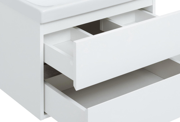 Тумба с раковиной Aquanet Беркли 60 белый/дуб рошелье