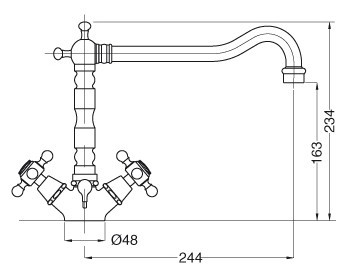 Смеситель для кухни Bugnatese Revival 451