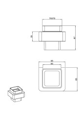 Стакан подвесной Aperto 080202 Cr