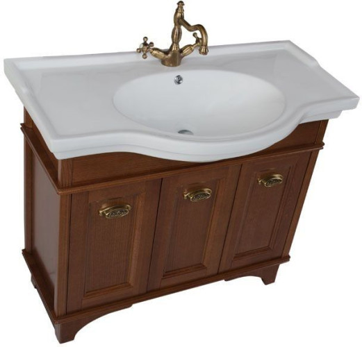 Тумба с раковиной Aquanet Николь 100 орех