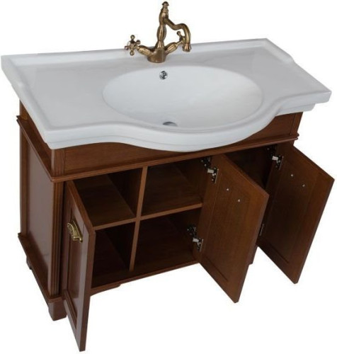 Тумба с раковиной Aquanet Николь 100 орех