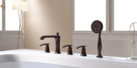 Смеситель на борт ванны с душем Beatrice 020105 BrNe