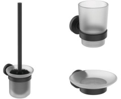 Набор аксессуаров для ванной комнаты Ideal Standard Silk Black IOM, черный матовый (A9245XG)