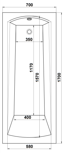 Ванна прямоугольная Cersanit NATURE 170x70