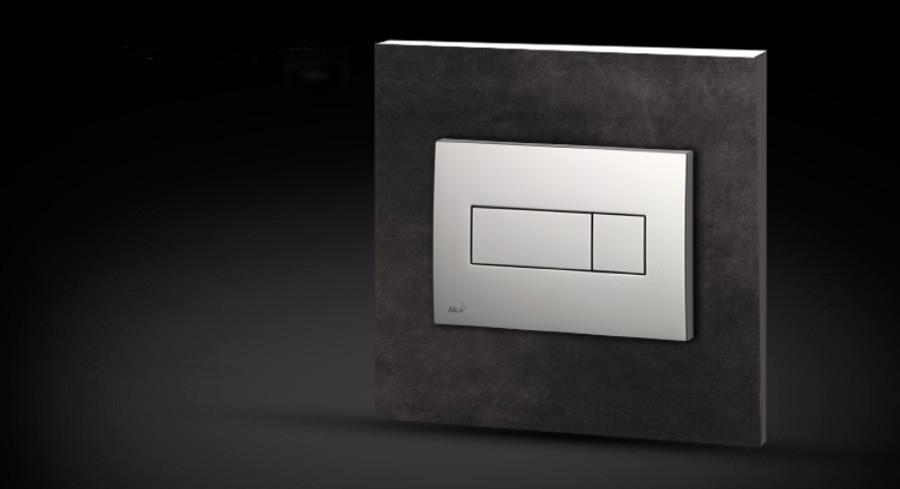 Кнопка смыва alcadrain 24.7х1.6х16.5 для инсталляции, пластик, цвет Хром матовый (M372)