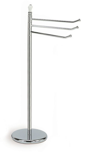 Stil Haus Nemi, стойка: 3 полотенцедержателя, цвет хром - белая керамика
