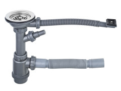 Выпуск большой с переливом в комплекте с сифоном и гофросифоном S701