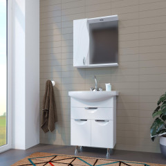 Зеркало-шкаф навесной с подсветкой MIXLINE Лима-65 левый (533268)