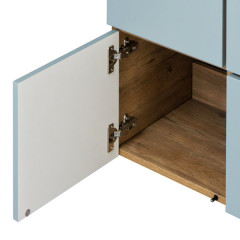 Тумба под раковину AQUATON Мишель 100 NEW подвесная, без столешницы, Дуб Рустикальный (1A256901MIX30)