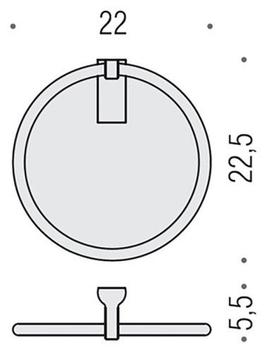 Кольцо для полотенца Colombo Design Luna В0111.000