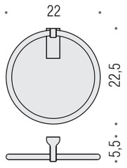 Кольцо для полотенца Colombo Design Luna В0111.000