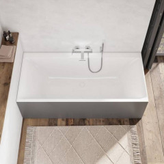 Ванна квариловая Villeroy&amp;Boch Subway 3.0 UBQ180SBW2DV-01, 180х80 белая с ножками и сливом-переливом