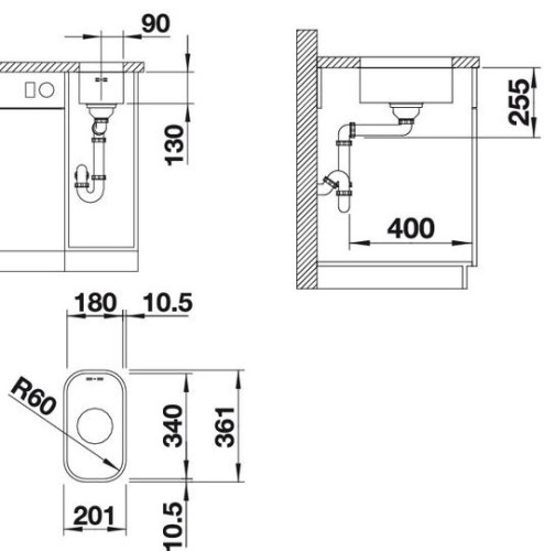 Кухонная мойка Blanco Supra 180-U