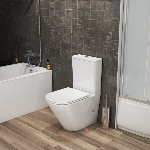 Унитаз Grossman GR-4449S (670*380*850) напольный БЕЗОБОДКОВЫЙ с тонкой крышкой