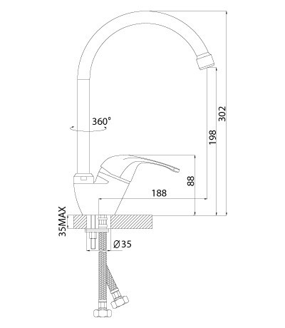 Смеситель Rossinka C40-23
