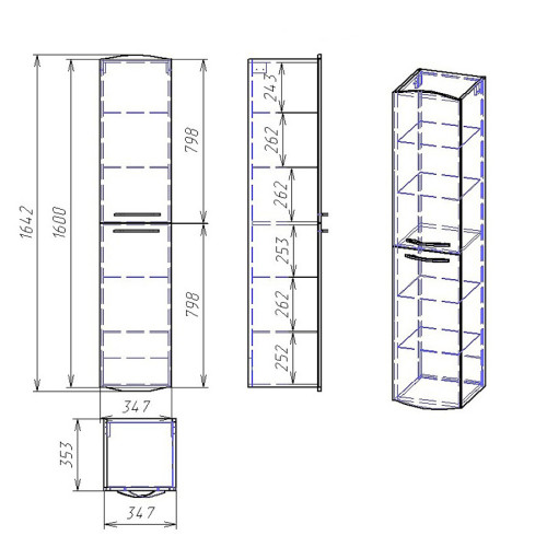 Пенал OWL 1975 Vessla 35, белый лак