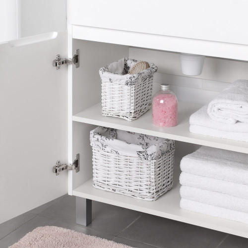 Комплект тумба напольная Итана Roberto 70 (700х453х850) с раковиной Adel 70, белый глянец (315239)