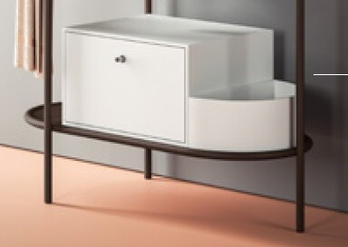 Ящик выдвижной с боковой секцией Artceram Flair 3.0 для металлической консоли цвет белый матовый