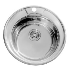 Мойка кухонная круглая врезная 51 (с сифоном) L-451