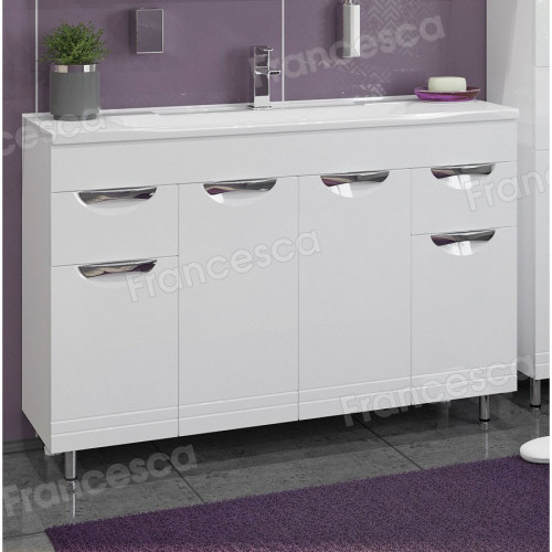 Тумба для комплекта Francesca Доминго 120 белый (2ящ+4дв)