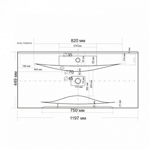 Тумба для комплекта Francesca Доминго 120 белый (2ящ+4дв)