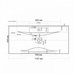 Тумба для комплекта Francesca Доминго 120 белый (2ящ+4дв)