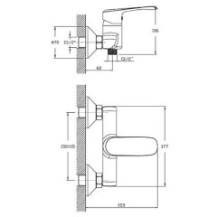 Смеситель для душа Agger Glorious  A1220000