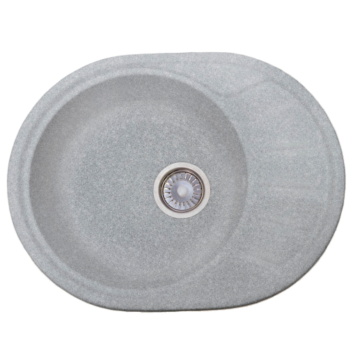 Кухонная мойка Formastone Fosto  КМ 58-45, овальная с крылом,искристый серый