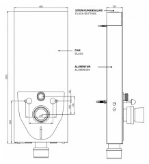 Инсталляция Bocchi Glass Box T03-C130 для унитаза