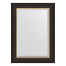 Зеркало настенное с фацетом EVOFORM в багетной раме чёрное дерево с золотом, 54х74 см, BY 3923