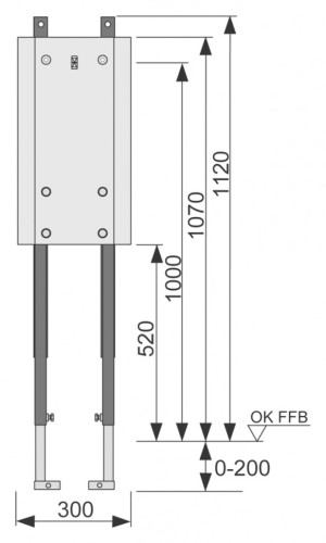 Инсталляция Tece Рrofil 9360000 для ручек и поддерживающих систем