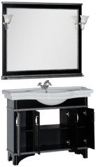 Мебель для ванной Aquanet Валенса 110 черный краколет/серебро