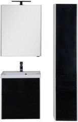 Мебель для ванной Aquanet Латина 60 черный (2 ящика)