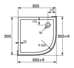 Душевой поддон Huppe Verano 80x80 235030.055