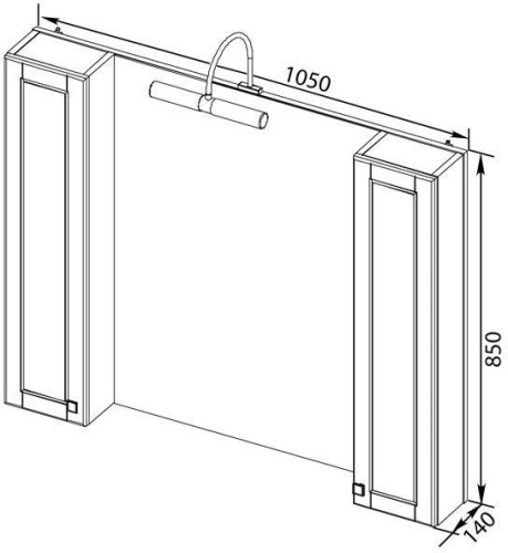 Зеркало-шкаф Aquanet Честер 105 белый