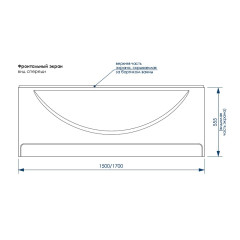 Экран для ванны Loranto MILTON 170