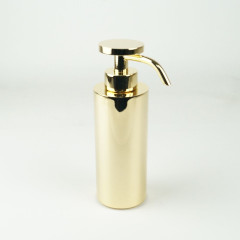 Surya Metall, круглый металлический дозатор 5х5хh17 см с помпой V6, цвет золото