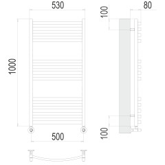 Полотенцесушитель TERMINUS Люкс Палермо П13 500х1000 NEW