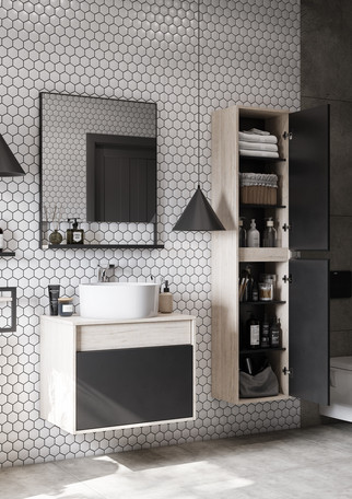 Тумба под раковину AQUATON Лофт Урбан 65 1A254001LQX60 дуб орегон/серый графит (1A254001LQX60)